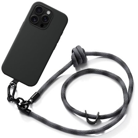 Coque - BOOLING - til iPhone 16 Pro Max - Silikone Antichok - Aftageligt Snor - Fleksibel