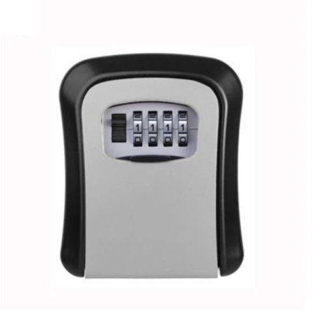 Væg Montering Nøgle Opbevaring Hemmelighed Boks Arrangør 4 cifret Kombination Adgangskode Sikkerhed Kode Lås
