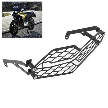 Motorcykel Frontstrålkastargrill Skyddsskydd Ersättning för F750GS 2018‐2019 Aluminiumlegering Svart Nät