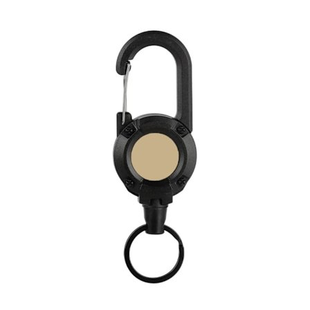 Udtrækkeligt spænde Wire Rope Multifunktionel nøglering SORT