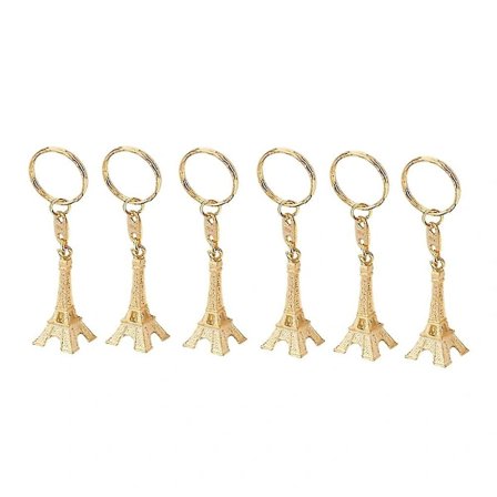 12 stk. vintage nøkkelringer Eiffeltårnet nøkkelring mini sjarm (gull)