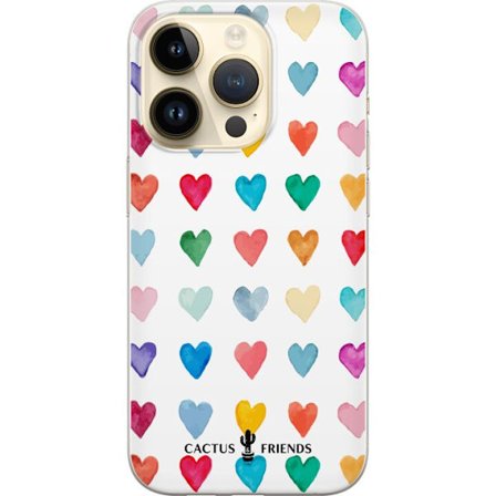 Yhteensopiva Puhelinkuori Apple Apple iPhone 15 Pro Cactus and Friends - Watercolor Love Grid