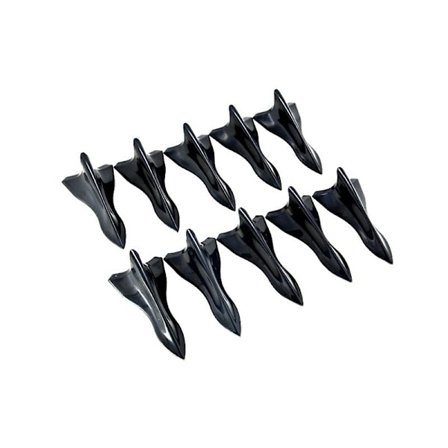 10 stk. Universal Bil ABS Tag Haj Fin Stil Spoiler Vinge Haj Fin Stil Diffuser Carbon Fiber Mønster
