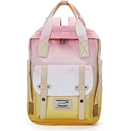 Estetisk Ryggsekk Gradient Ryggsekk Søt Kawaii Skoleryggsekk Casual Laptop Bokveske