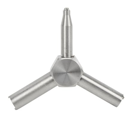 Universal Trekantet Nøgle Multifunktion Indtag Ventil Nøgle Nøgle Værktøj Rustfrit Stål til Skydning Værktøj Sølv