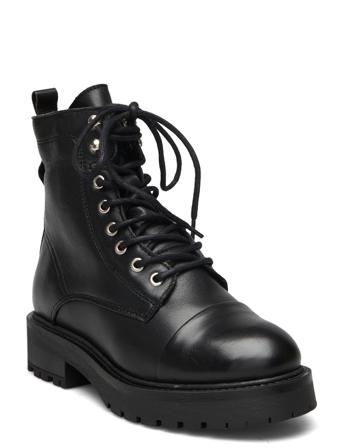 Jana Wool Shoes Boots Ankle Boots Laced Boots Sort Pavement