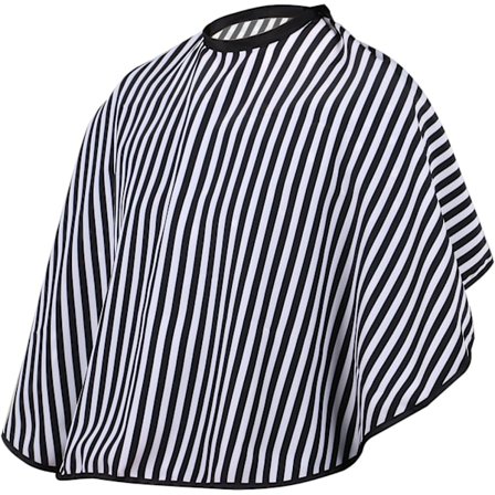 Sort og hvid stribet hårklipp/skæringshjørne - Justerbar hårkappe