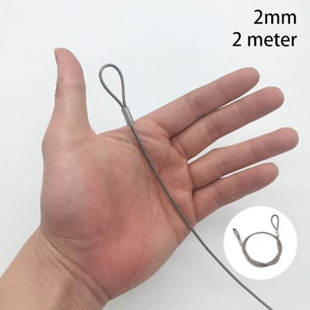 1,5-4mm vaijeri Ripustusköysi 2MM2 METRI 2 METER