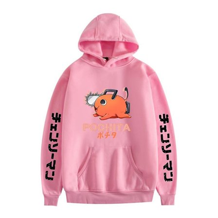 Vuxna Motorsåg Man Anime Hoodie Pochita Print Luvtröjor Toppar Pullover Sweatshirt Presenter