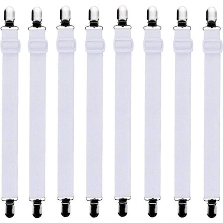 8 stk. (65 x 2,5 cm) Justerbar Lagen Spændebånd til Seng Sengetøj, Annonce