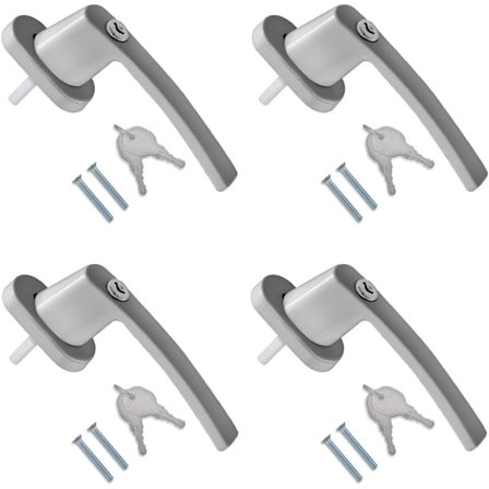 4x Låsbart vindushåndtak - Håndtak med lås aluminium - Barn sa