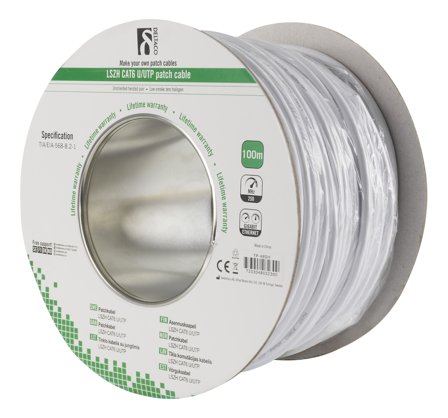 Deltaco TP-48SH - samlet kabel - 100 m - hvit