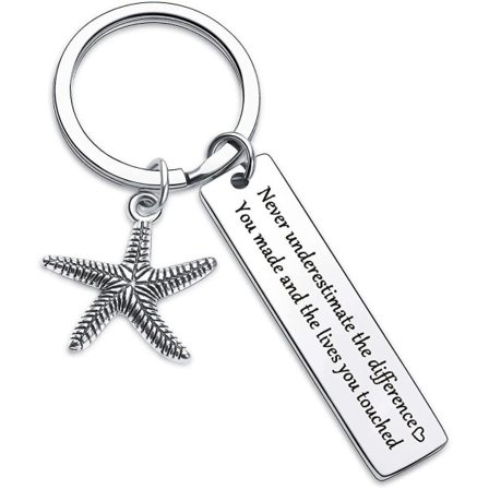 Underskatta aldrig skillnaden du gjorde och de liv du berörde Nyckelring Uppskattning Present för IC