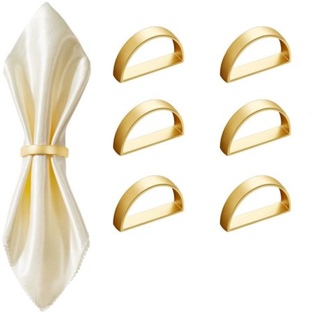 Serviettringer metallholder GUL