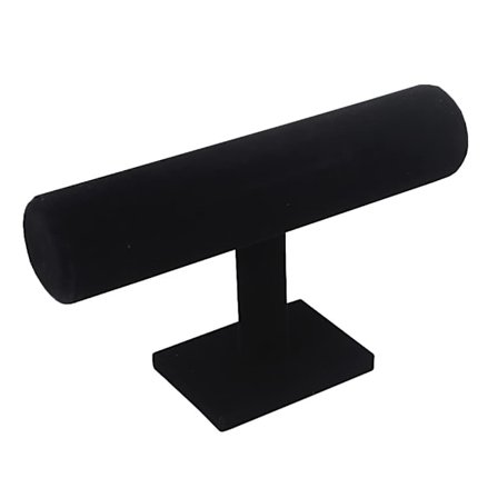 Svart fløyel armbånd display stativ T-bar smykker stativ halskjede oppbevaringsholder armbånd ankelorganisator for kvinner menn jenter