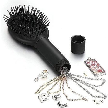 Sikker Hårbørste Gjemmer Kontanter Kam Oppbevaringsboks Myk Plast Kam Skjult Bærbar Oppbevaringskam Bil Medisinboks