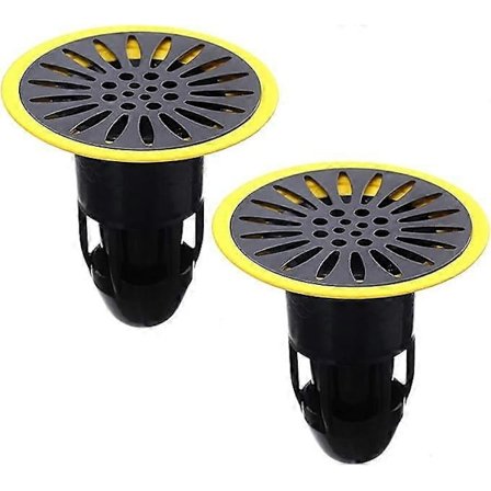 Golvbrunn Dusch Backventil Avloppskärna Insats Avloppsplugg Hårfälla Gasförsegling Golvfilter Fälla Tätning (Svart 2-Pack)