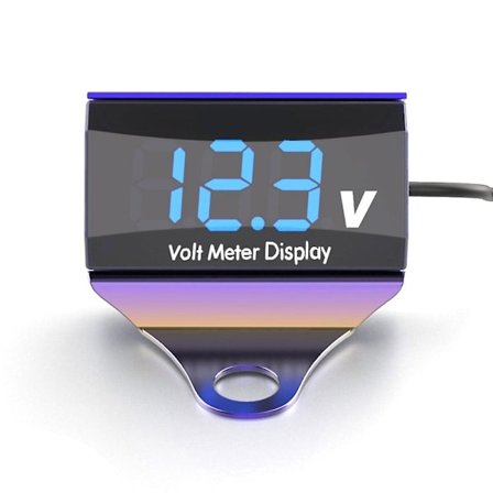 Motorsykkel DC 10-150V Digital Voltmeter LED Display Vanntett Spenningstester Batteri Monitor Måler [db]