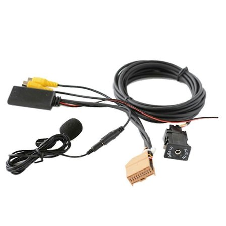 12V MMI 2G Bil Bluetooth AUX Kabel Adapter Musik Audio Mikrofon til Q7 A6 A8 2006-2008 J523 Kun til AV1 AV2 tilstand