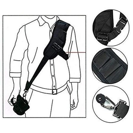 Kamerastropp, Kamerastropp Skulderstropp Nylon Kamerastropp med Sikkerhetsklips og Skruer, Justerbar Kameralinsestropp for DSLR-kamera