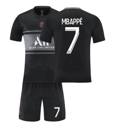 Paris 2 Borta Fotbollströja Set-svart 2xl