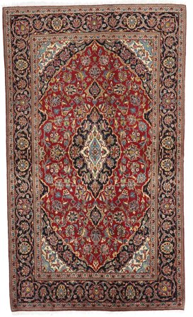 Hand Knotted Persian Keshan Rug 133X223 Red/Dark Red