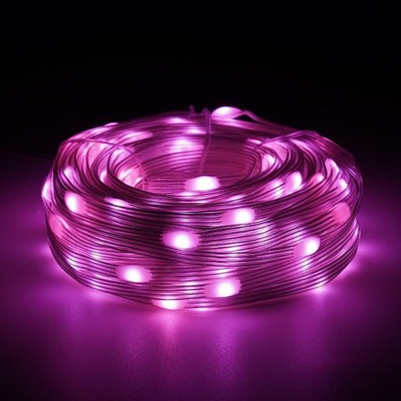 LED-lyslenke 20 m 180 LED, IP65 Vanntett Julebelysning for Innendørs og Utendørs