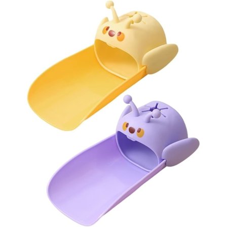 Pakke med kranforlenger for barn, matvaregodkjent materiale, myk og skader ikke hendene, kranforlenger for barn, søt kranforlenger for barn