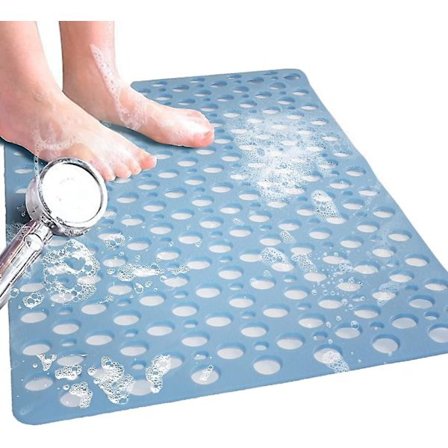 Liukumaton suihkumatto, 43x75cm neliön muotoinen kylpymatto, konepestävä liukumaton kylpymatto imukupilla, B