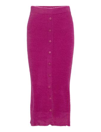 Edith Knit Skirt Knelangt Skjørt Rosa ROTATE Birger Christensen