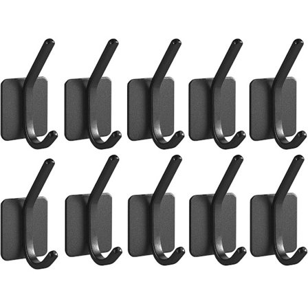 10 Kappaletta Vahvoja Itsekiinnittyviä Koukkuja - Seinäkoukku - Vaatekoukku - Takki Koukku - Ei Poranterää