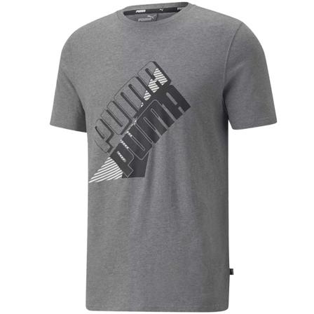 Shirts Puma Power Logo Tee Gråa 188 - 191 Cm/xl