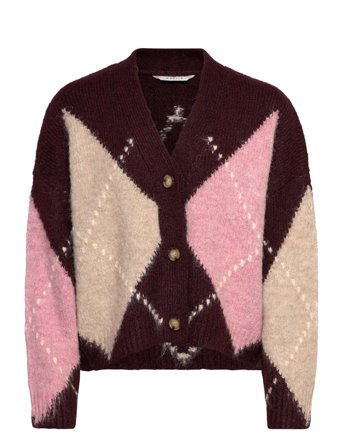 N-Laiana Knit Cardigan Burgundy Noella