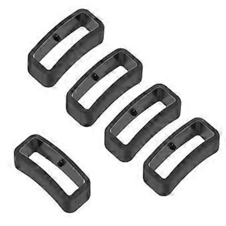 IBASENICE 5 st Silikon Klockarmbandsöglor Klockarmbands Hållare Fäste Kompatibel för Garmin Fenix 235 (22mm)