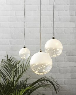 Star Trading Glaskula Glow Stor Vit - Jul