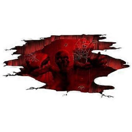 3D Halloween Gulv Vegg Klistremerker Avtakbare, Halloween Veggdekor Heks Spøkelse Skjelett Halloween Dekorasjoner, Halloween Vindusdekorasjoner 
