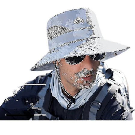 Bomuldssolhat UV-beskyttelse Sommerhat Strandhat Safari Boonie Hat Foldsammenligning Fiskehat Med Justerbar Hakestropp-mz023