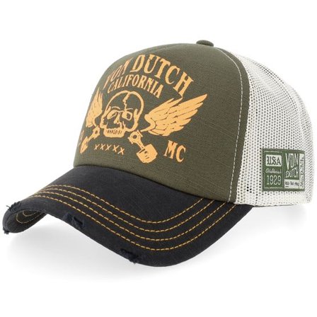Von Dutch - Grön trucker Keps - Crew Black/Yellow Trucker @ Hatstore