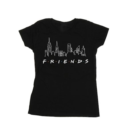 Friends Dam/Kvinnor Skyline Logo Bomull T-shirt XXL Svart