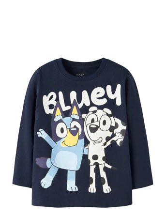 name it Nmmjonas Bluey Ls Nreg Top Box Sky - Navy - 92