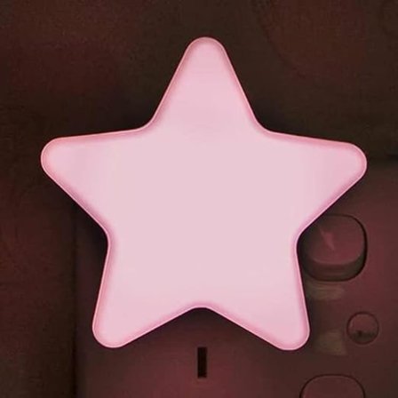 (Pinkki) Tähtiyövalo, energiansäästävä LED-yövalo lapsille, pistokkeellinen yövalo, valosensoriyövalo, älykäs yövalo, käytävävalo