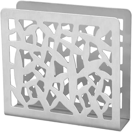 Serviettholder i rustfritt stål med hul design, frittstående - FA-