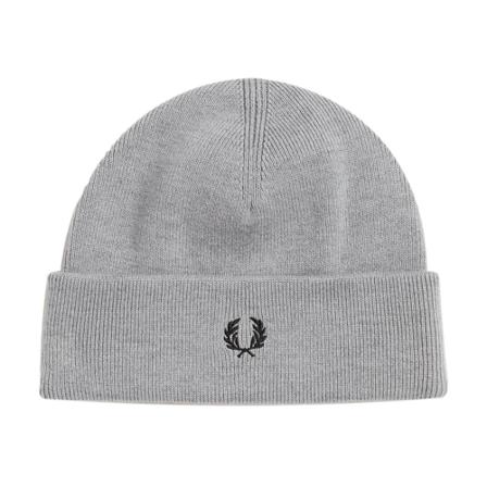Fred Perry Merino Wool Beanie Steel Marl , Grijs , Heren , Maat: ONE Size Hoeden