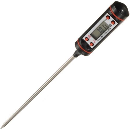 Kjøkkentermometer Digitalt Kjøtttermometer med Rustfritt Lang Sonde og Nøyaktig LCD-skjerm for Væsker, Kjøtt, Melk, Grill, Matlaging, Grill