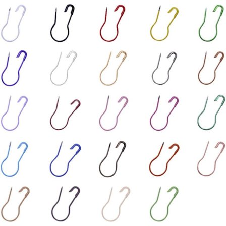 200 st Ljuspärla Kalabash Pins Metall Säkerhets Gourd Pins för DIY