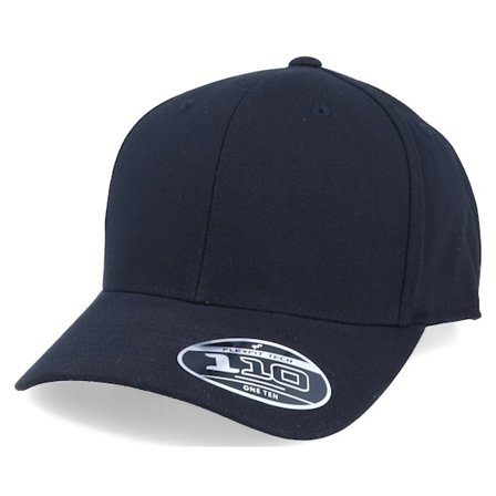 Flexfit - Zwart adjustable Cap - 110 Flexfit Velcro Black Adjustable @ Hatstore