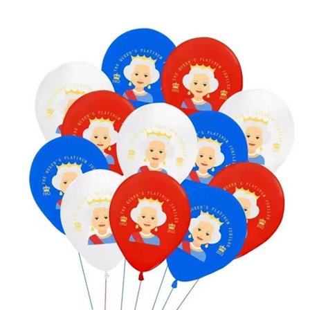 12" Platinum Jubilee Union Jack ballonger