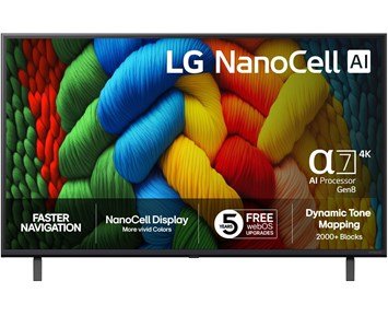 LG-43NANO80A6B-43" 4K NanoCell-TV med HDR10 Pro-Tv-22–45 tommer