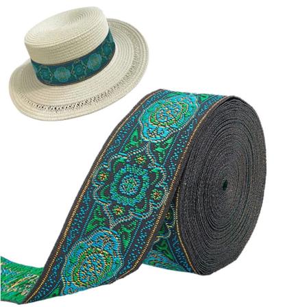1 rull 7,7 Yard Vintage Jacquard Ribbon Etnisk stil bånd