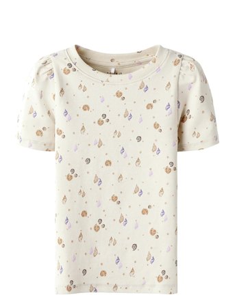 name it Nmfhiline Ss Slim Top - Cream - 92